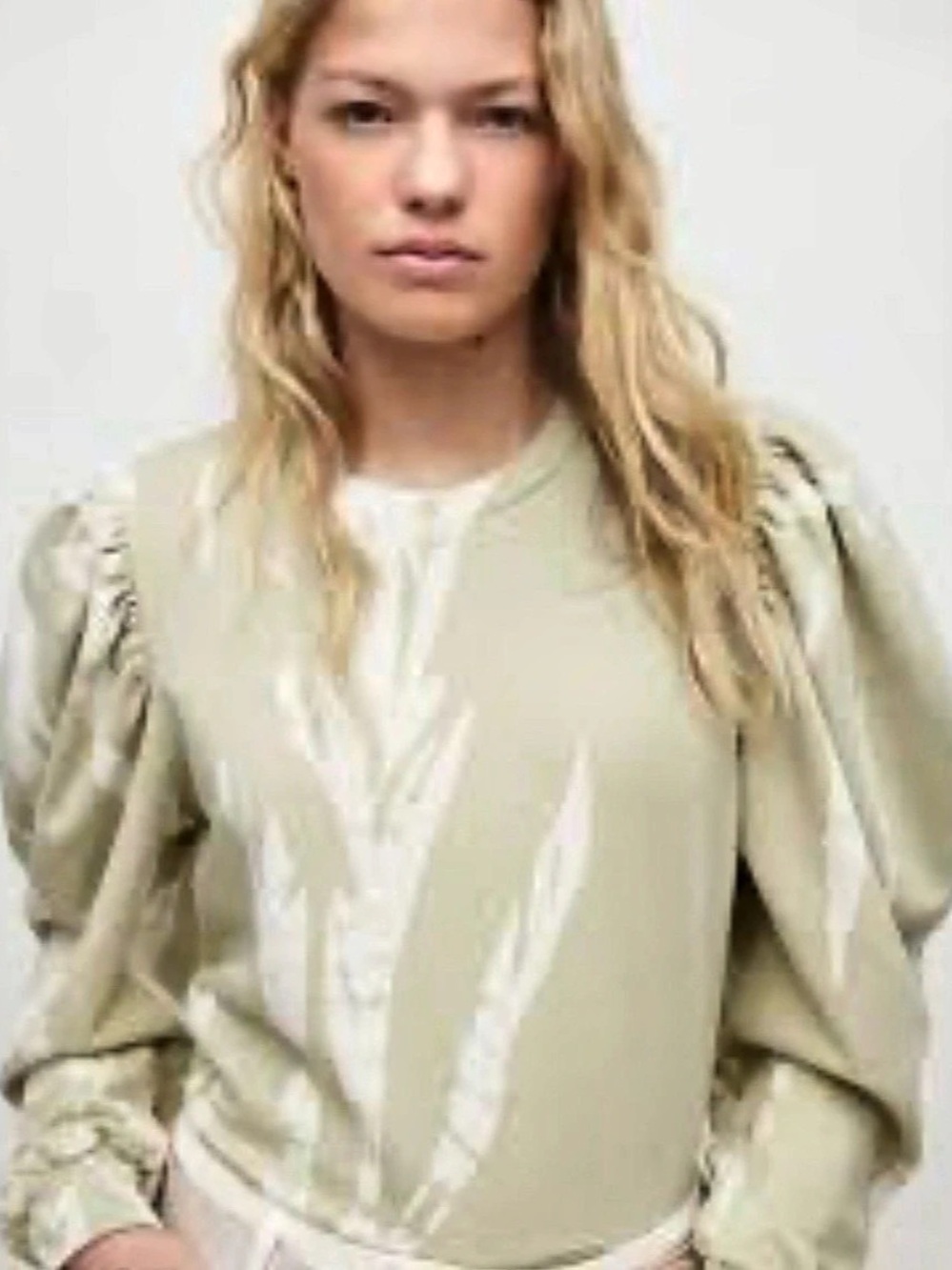 AllSaints Elizah Tie-Dye Sweatshirt Green & White Large (B10)